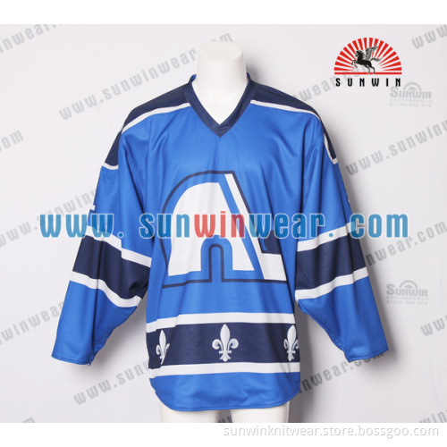 Most Popular Custom Made Adult Men's V Neck Pro Quality Blues Hockey Jersey
